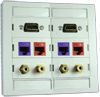 Multijack MMOS multimedia Wallplate